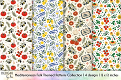 Mediterranean Seamless Patterns Bundle, Folk Art Pattern Product Image 7