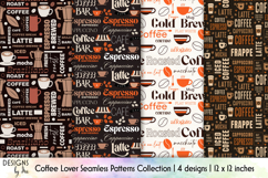 Coffee Lover Seamless Pattern, Coffeehouse Typography Product Image 1