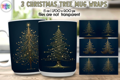 Christmas Tree Mug Wraps, 15 oz Christmas Tree Mug Wrap PNG Product Image 1