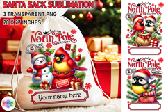 Santa Sack Sublimation | North Pole Express Santa Sack Product Image 1