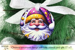 Santa Claus Ornament Bundle, Christmas Ornament Sublimation Product Image 9