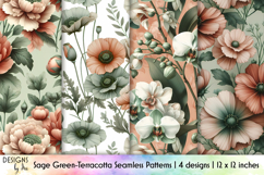 Spring Flowers Seamless Patter, Vintage Floral Pattern Product Image 1