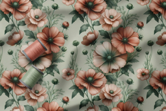 Spring Flowers Seamless Patter, Vintage Floral Pattern Product Image 2