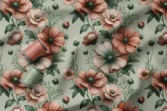 Spring Flowers Seamless Patter, Vintage Floral Pattern Product Image 2