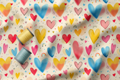 Doodle Hearts Pattern Collection | Romantic and Cute Pattern Product Image 3