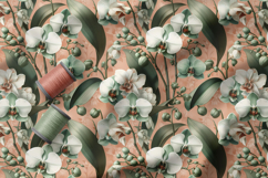 Spring Flowers Seamless Patter, Vintage Floral Pattern Product Image 3