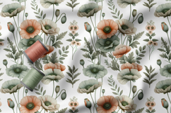 Spring Flowers Seamless Patter, Vintage Floral Pattern Product Image 4