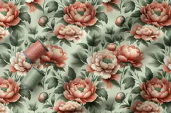 Spring Flowers Seamless Patter, Vintage Floral Pattern Product Image 5