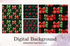 Bow Ribbon Background Bow Digital Paper Pattern Wallpaper_4 Product Image 1