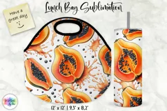 Lunch Bag Sublimation | Fruits and Berries Lunch Bag Print Product Image 1