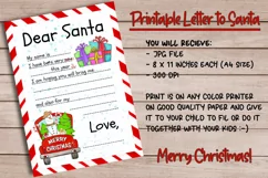 Letter To Santa Design | A4 Printable Santa Letter Product Image 2