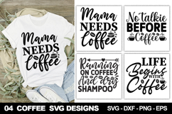 Coffee SVG Designs | Funny Caffeine Quote for Coffee Lovers Product Image 1