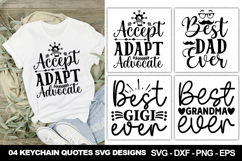 Keychain SVG Designs | Cute and Fun Keychain Cut File Product Image 1