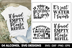 Funny Alcohol Quotes SVG Designs | Beer Vodka Wine Sayings Product Image 1