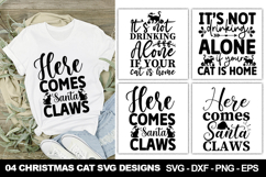Christmas Cat Coffee SVG Designs | Cute Pet Lover Designs Product Image 1