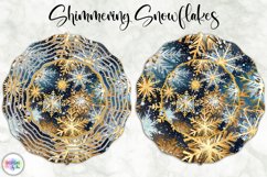 Christmas Wind Spinner | Shimmering Snowflakes Print Product Image 1