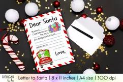 Letter To Santa Design | A4 Printable Santa Letter Product Image 1