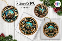 3D Christmas Ornaments Sublimation, Baroque Style Vintage Product Image 1