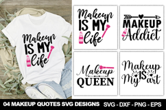 Makeup SVG Designs | Beauty Quote Cut File for Glam Lovers Product Image 1