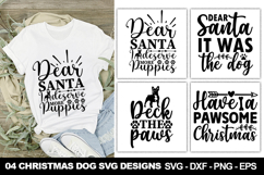 Christmas Dog SVG Designs | Funny Holiday Pet Designs Product Image 1