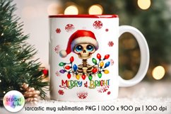 Funny Christmas Mug Designs Bundle, Funny Skeleton Santa PNG Product Image 6