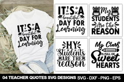 Teacher Quotes SVG Designs | Funny and Inspirational Sayings Product Image 1