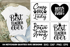 Keychain SVG Bundle | Cute and Fun Keychain Cut File Product Image 4