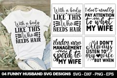 Funny Husband SVG Design | Sarcastic Marriage Quote Cut File Product Image 1