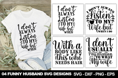 Funny Husband SVG Design | Sarcastic Marriage Quote Cut File Product Image 1
