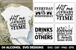 Funny Alcohol Quotes SVG Designs | Beer Vodka Wine Sayings Product Image 1