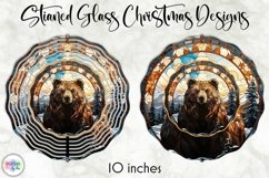 Christmas Wind Spinner With Wild Bear | Christmas Bear PNG Product Image 1