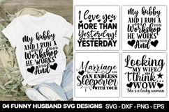 Funny Husband SVG Design | Sarcastic Marriage Quote Cut File Product Image 1