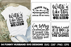 Funny Husband SVG Design | Sarcastic Marriage Quote Cut File Product Image 1