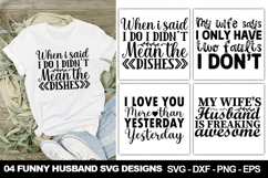 Funny Husband SVG Design | Sarcastic Marriage Quote Cut File Product Image 1