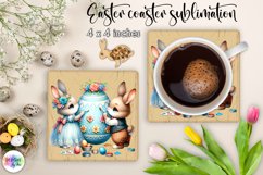 Easter Bunny Square Coaster Bundle | Vintage Easter Coaster Product Image 7