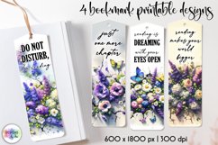 Cracked Wall with Flowers Bookmarks, Spring Flowers PNG Product Image 1