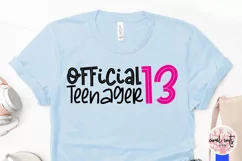 Official teenager 13 - Birthday SVG EPS DXF Product Image 4