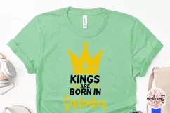 Kings are born in september - Birthday SVG EPS DXF Product Image 4