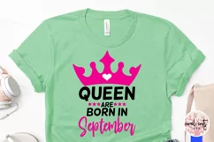 Queen are born in september - Birthday SVG EPS DXF Product Image 4