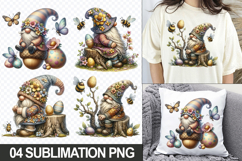 Cute Gnome Clipart PNG - Easter Sublimation Designs Product Image 1