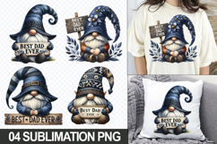 Cute Gnome Clipart PNG - Father&#039;s Day Sublimation Designs Product Image 1