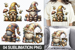 Cute Gnome Clipart PNG - Easter Sublimation Designs Product Image 1
