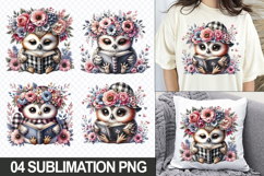 Cute Owl Clipart for T-Shirts, Pillows &amp; Crafts, Sublimation Product Image 1