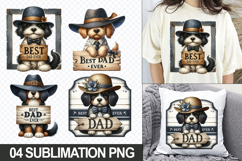 Father&#039;s Day Dog Sublimation Clipart, Printable Dog Art Product Image 1