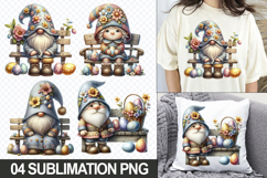 Easter Gnome Sublimation PNG Clipart for Crafts &amp; Apparel Product Image 1