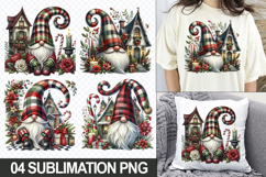 Christmas Homes Sublimation Clipart, 04 PNG Designs Product Image 1
