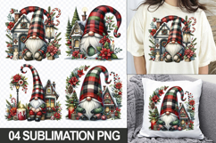 Christmas Homes Sublimation Clipart, 04 PNG Designs Product Image 1
