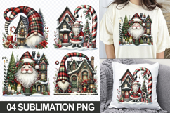 Christmas Homes Sublimation Clipart, 04 PNG Designs Product Image 1