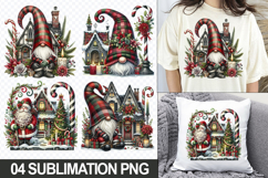 Christmas Homes Sublimation Clipart, 04 PNG Designs Product Image 1