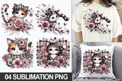 Cute Cat Clipart for T-Shirts, Pillows &amp; Crafts, Sublimation Product Image 1